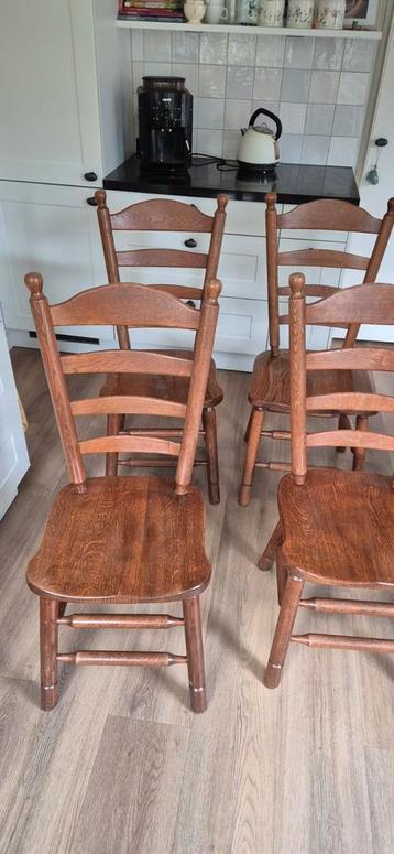 Eikenhouten stoelen 4 stuks