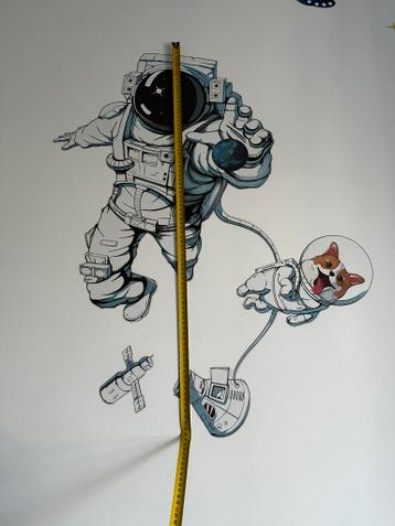 Muurstickers astronaut, heelal, planeten, raket ster