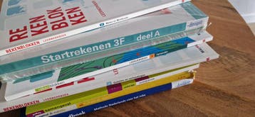 Schoolboeken rekenen 3F, wiskunde, aardrijkskunde vmbo