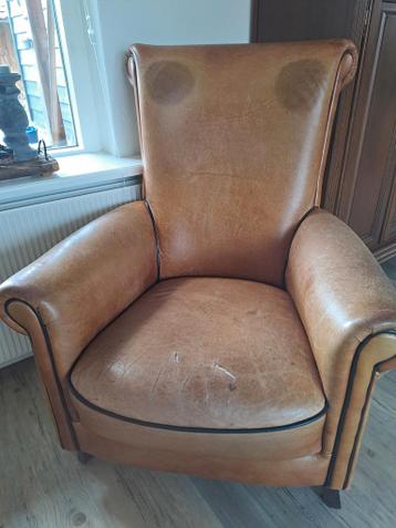 Gratis Ophalen: Heerlijke Oorstoel van Schapenleer