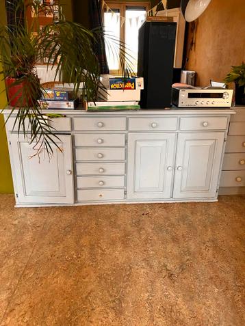 Dressoir licht blauw grijs, 180x50x80cm