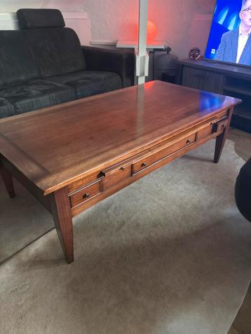 Antieke houten salontafel met lades GRATIS OPHALEN