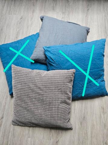 Grijze kussens 50x50cm