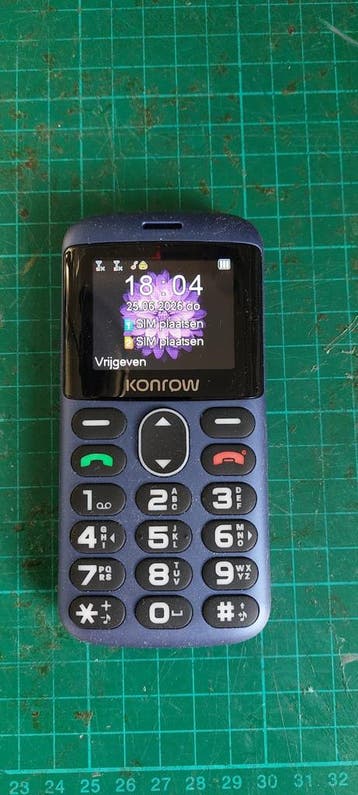 Konrow Senioren GSM - Eenvoudig en Gebruiksvriendelijk