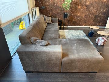 Grijze hoekbank 275cm x 150cm