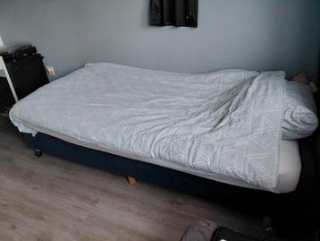 Donkerblauwe 1-persoons boxspring