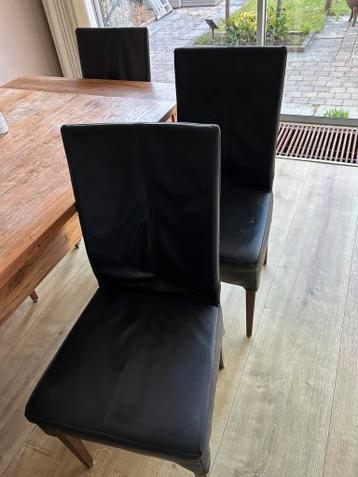 Lederen eetkamerstoelen