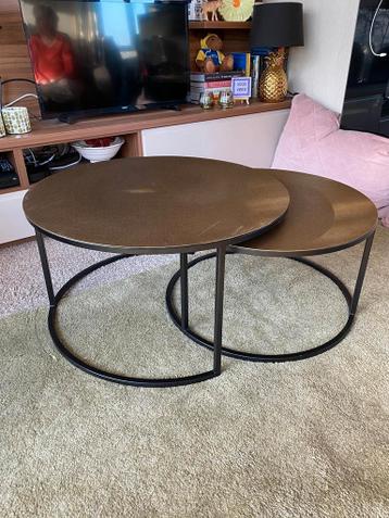 Set van 2 ronde salontafels