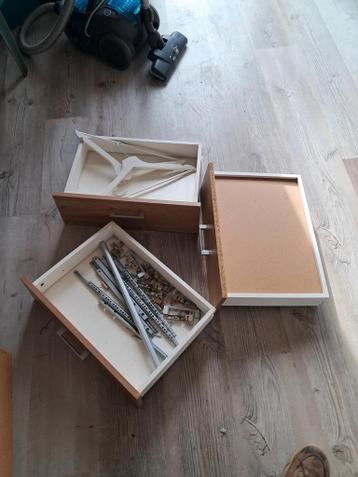 Hang legkast opgelegd hout - H201 B97 D48 cm