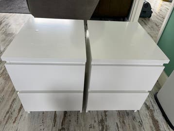 IKEA MALM nachtkastjes/ladekasten (2 stuks) - opknapper