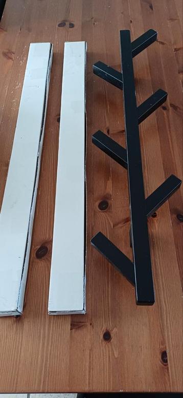 3x IKEA TJUSIG Kapstokken Zwart - 1 Gebruikt, 2 Nieuw