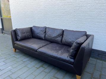 ikea bankstel bruin leer