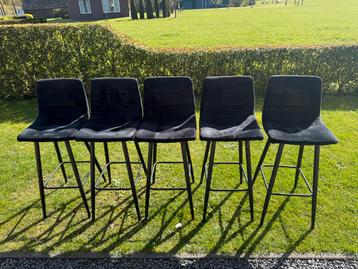 5x Zwarte Barkrukken - Modern en Comfortabel