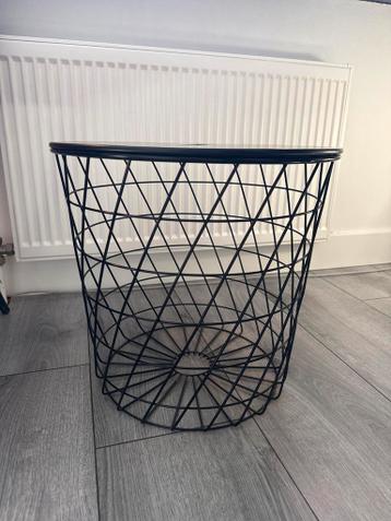 IKEA Kvistbro bijzettafel, zwart, met opbergruimte