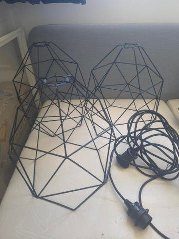 Hanglampenkap zwart 30 cm