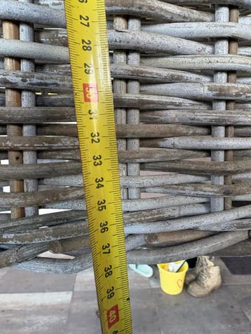 2 grote rieten lampen