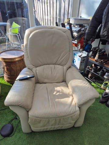 Sta-op stoel, crème leer - Himolla