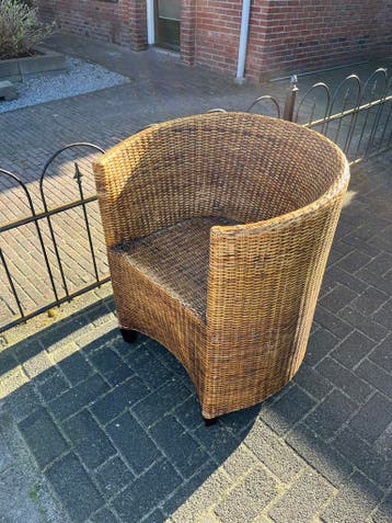 Comfortabele rieten stoel - Perfect voor binnen of buiten