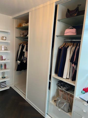 Witte schuifdeur met Boven- en Onderrails (dus geen kast!)