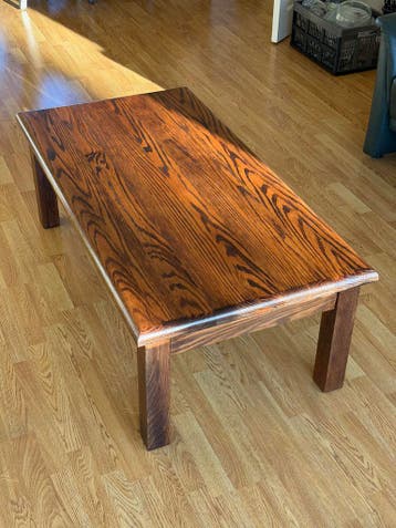 Robuuste houten salontafel - 70x133x46 cm