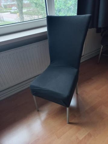 6 stoffen stoelen met hoge rugleuning