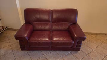 Gratis 2-zitsbank van leer