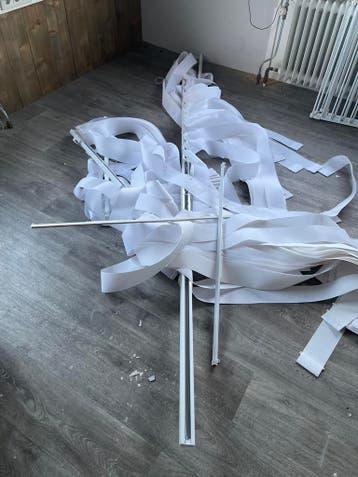 Witte verticale lamellen, diverse maten