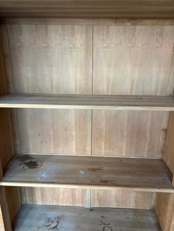 Houten boekenkast met lades – massief hout