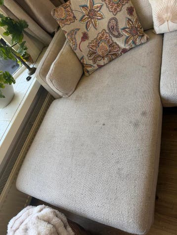 Beige hoekbank van Made