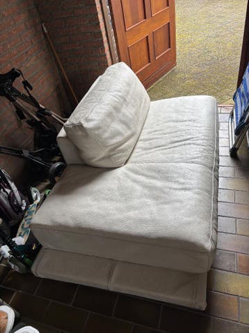 Vandaag of morgen gratis ophalen!! Witte leren bank IZGS!!