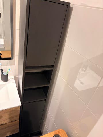 Badkamerkast, donkergrijs