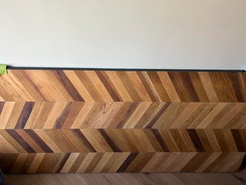 Vandaag gratis ophalen visgraat massief houten tafelblad