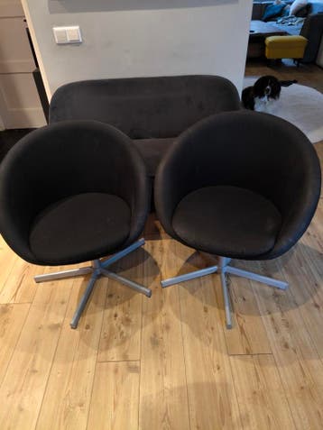 2 draaistoelen kuipstoelen ikea gratis zwart
