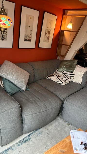 Grijze modulaire bank GRATIS