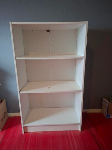 Witte boekenkast met 3 planken
