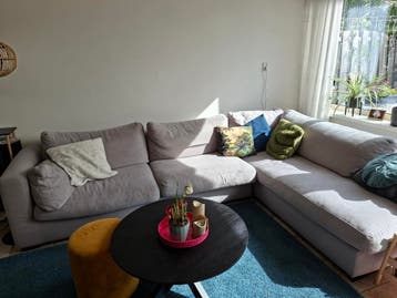 Hoekbank taupe grijs