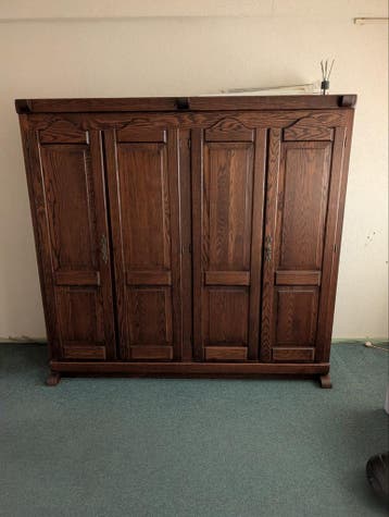 Kledingkast hang/leg 2 breed, 1.85m hoog, 55cm diep