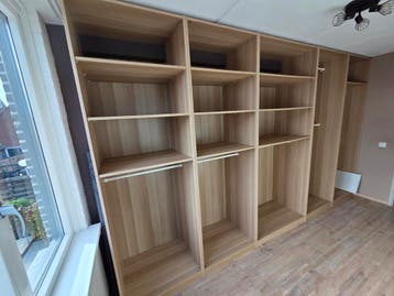 Open kledingkast 100x235x58 cm met hangruimte en planken