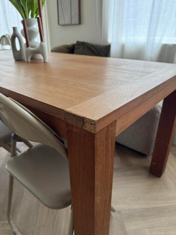 Teakhouten eettafel 180x90, gebruikt, gratis
