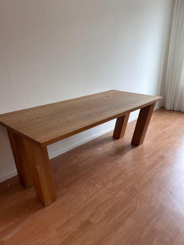 Massief eiken eettafel 200x87 cm