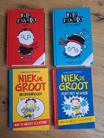 4 boeken: 2x Flip Fiasco en 2x Niek de Groot - Netjes