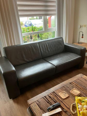 Kwalteit 3 zits lederen bank