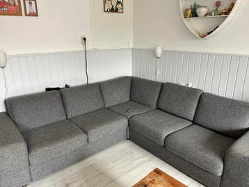 Hoekbank grijs, 260x260 cm