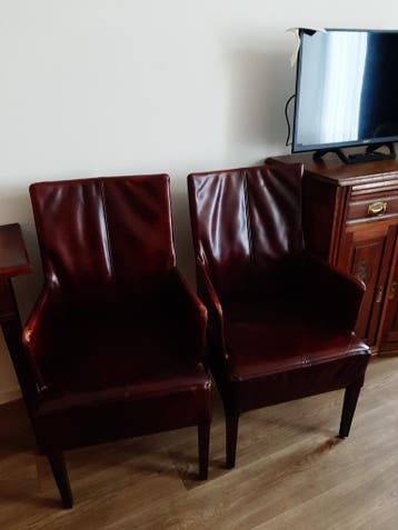 Leren stoelen 2x gratis