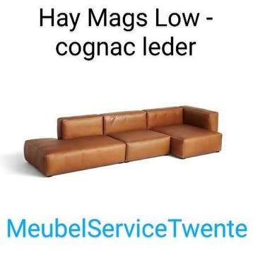 Hay Mags # gratis # hoekbank # Cognac leder