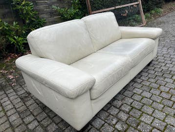 Nette Bank wit crème lederboom Gratis op te halen