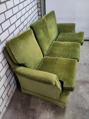 Vintage groene bank GRATIS OPHALEN