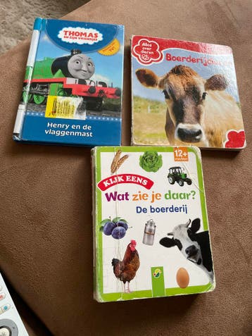 3 leuke kinderboeken: Thomas, Boerderijdieren, Wat zie je da