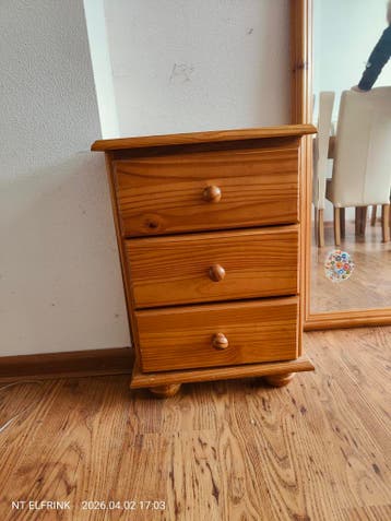 Grenen Ladenkastje/ nachtkastje