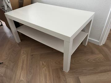 IKEA salontafel wit, met opbergplank